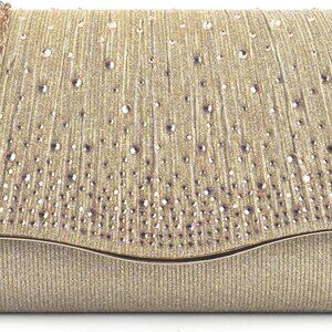 Women Clutch Purse Faux Suede Evening Bag Small Crossbody Prom Wedding